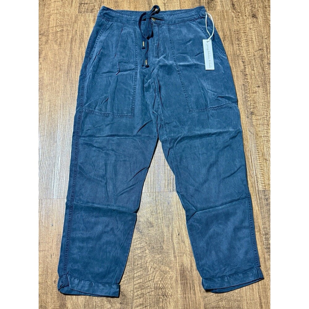Young Fabulous & Broke Tencel Jogger Pants Womens Medium Blue Drawstring NWT